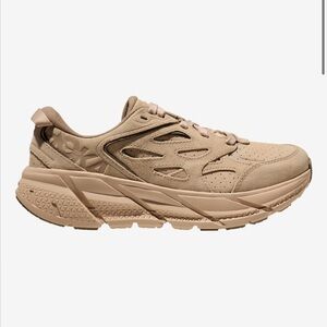 Hoka Mens Clifton L Suede Beige